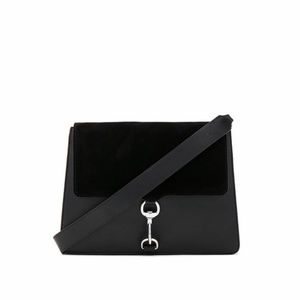 Large M.a.b. Hu17esud19 Black Leather Shoulder Bag